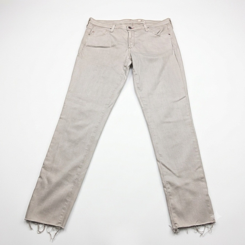 AG Adriano Goldschmied The Legging Ankle Jeans Womens 32R Gray Skinny Fray‎ Hem